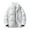 White, variant on Men's Flannel Work Jacket with Stand Up Collar and Zipper Front for Outdoor Protection