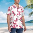 thumbnail image 5 of Cherry Blossom In Full Bloom Hawaiian Shirts For Men, Summer Short-Sleeve Relaxed-Fit Button-Down Shirts Small, 5 of 9