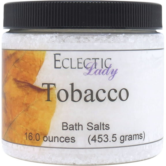 Tobacco Bath Salts by Eclectic Lady, 16 ounces