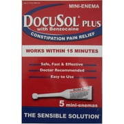 DocuSol Plus with Benzocaine Mini-Enema 5 Each - (Pack of 3)