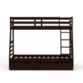 thumbnail image 4 of Plana Solid Wood Twin Over Full Bunk Bed and Trundle in Espresso, 4 of 8