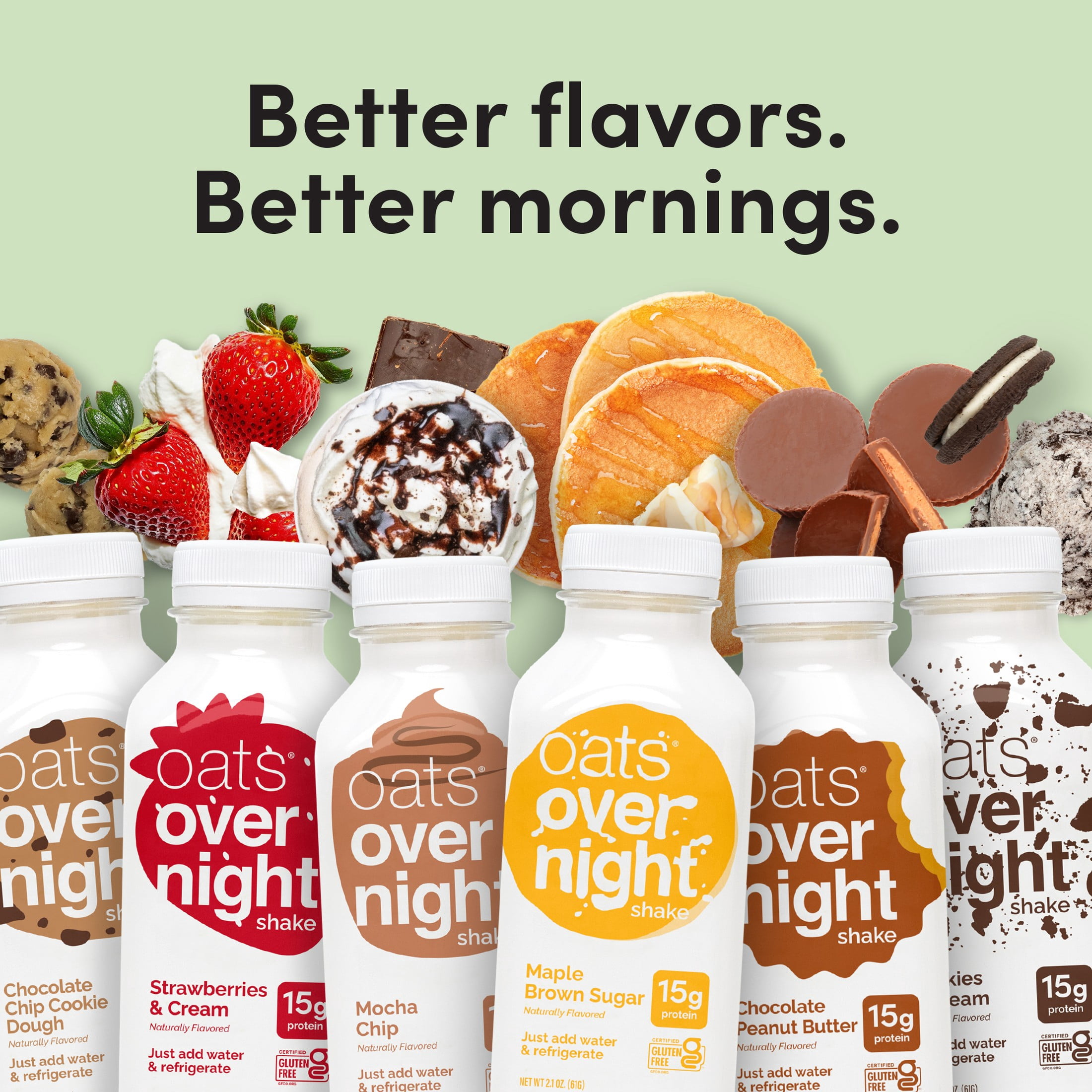 Oats Overnight Blueberry Muffin Protein Overnight Oatmeal Shake, 2.2 oz, 1 Count