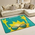thumbnail image 2 of SKYSONIC Hello Summer Rock N Roll Pose On Green Lightweight Carpet Mats Area Soft Rugs Floor Mat Doormat Decoration for Rooms Entrance 36x24 inches, 2 of 6