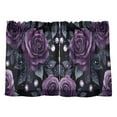 thumbnail image 7 of Yayeee Kitchen Curtains Tier Pair Light Filtering 27"x36" Rod Pocket Short Cafe Window Panel, Roses and Pearls, 7 of 7