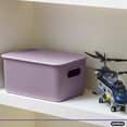 thumbnail image 7 of Superio 5L Small Lilac Ribbed Storage Bin with Lid, Plastic (2 Pack), 7 of 7