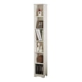thumbnail image 2 of Kings Brand Furniture Mora 6-Tier Tall Narrow Slim Bookcase, White, 2 of 6