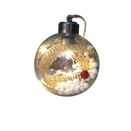 

VerPetridure Christmas Glowing Pendant - Christmas Ball Christmas Decorations Glowing Plastic Christmas Balls Christmas Pendants