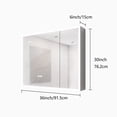 thumbnail image 5 of 36 - 47 in Wide, 24 - 31 in High - Touch - controlled Lighting & Anti - fog Function - Surface Mount in Bathroom - Time & Temp Display, 5 of 6