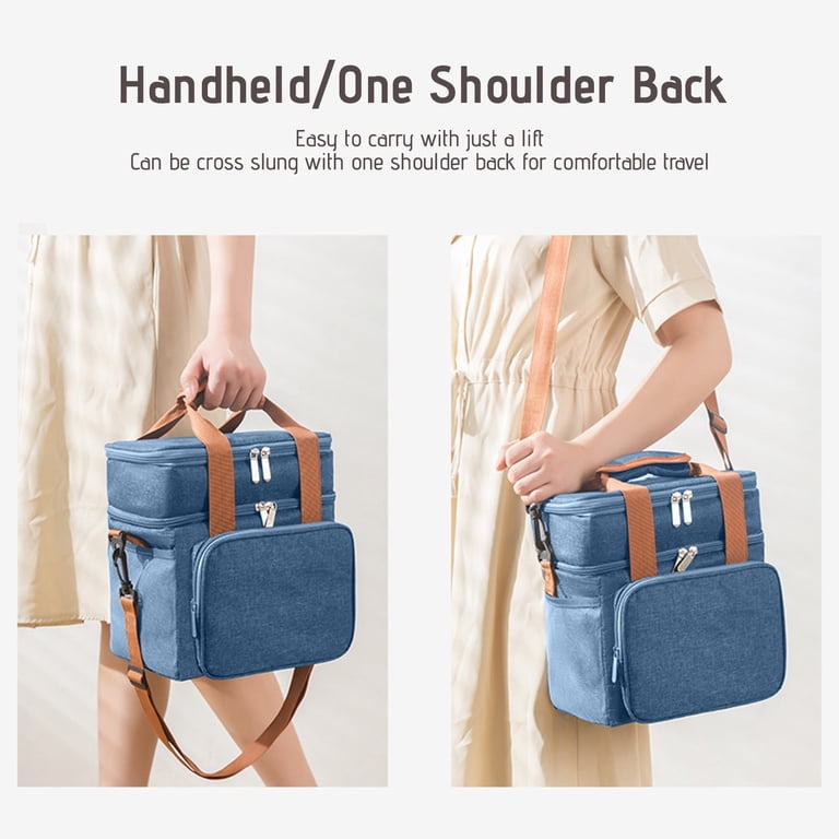 Adult Lunch Box for Work, Expandable Large Lunch Bags for Women Men, Leakproof CshidWorld Expandable Insulated Lunch Bag, 24 Can Capacity  main image 3