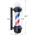 thumbnail image 3 of BarberPub 27'' Wall Mounted Barber Pole with LED Light for Hairdressing, Salon Spa Stripes Rotating lamp, 3 of 5
