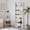 White, variant on Industrial 6-Tier Tall Bookcase, Wood Bookshelf with Open Storage Shelves, Modern Floor Standing Storage for Home Office, Living Room, Bedroom, or Library, Sturdy and Easy Assembly