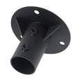 thumbnail image 1 of Round Post Flange Base Fitting, Round Chain Link Fence Post Pole Flange Base, Black Floor Flange, Concrete Mounted Post Pole Bracket for Mailbox Fence Flag, 1 of 7
