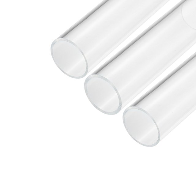 Tubo Acrílico Transparente Rígido Unique Bargains 3uds 36mm ID 40mm OD 6 para Lámparas y Linternas