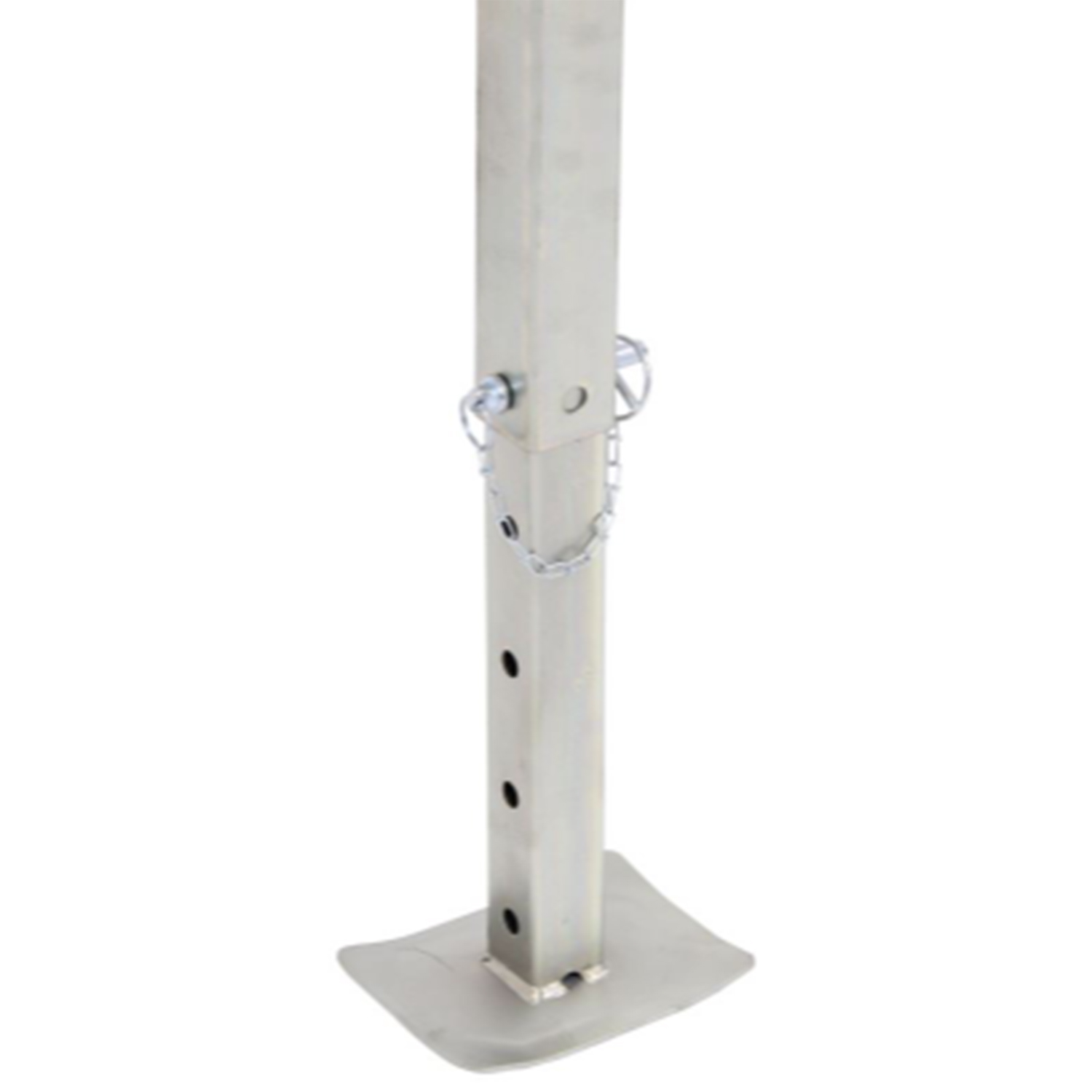Heavy-Duty Square Trailer Jack - Sidewind, Drop Leg, 15" Travel, Weld-On 8000lbs
