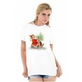 thumbnail image 5 of Christmas Santa Claus Winter Sled Women's Graphic T Shirt Tees Brisco Brands S, 5 of 5
