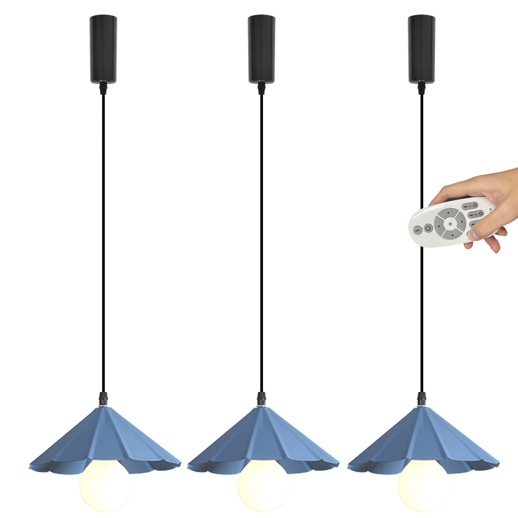 Kiven H Track Pendant Lightning with Remote Control,Adjustable Cord