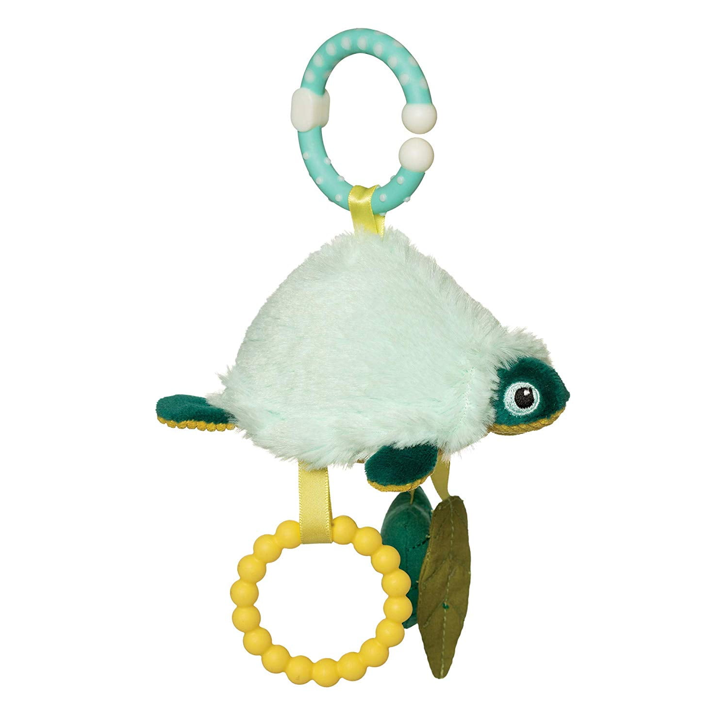 Manhattan Toy Theo Turtle Clip On Baby Travel Toy with Rattle and Teether