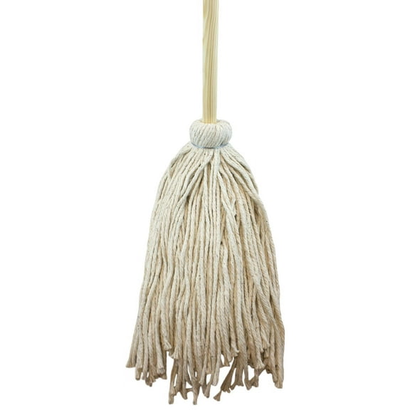 Zephyr ShineUp 11021L Deck Mop, 20 oz Headband, 54 in L, Cotton/Synthetic Mop Head, Metal Handle