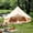Beige, variant on Yoleny Camping Bell Tent, All Season Waterproof Canvas Tent , 3 m/9.8ft Yurt Tent with Stove Jack for 3-4 Person