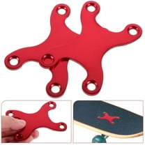 OUNONA 2Pcs Aluminum Skateboard Bridge Gasket Red Portable Support Ergonomic Design