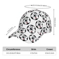 thumbnail image 2 of Balery Happy Football Gorra de béisbol de tamaño ajustable para correr, entrenar y actividades al aire libre. Gorra de papá para todas las estaciones., 2 of 6
