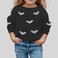 thumbnail image 2 of SJLDQY Unisex Kids Halloween Sweatshirts Hallowmas Bat Graphic Long Sleeve Crewneck Sweatshirt Fall Winter Lined Warm Pullover Tops, 2 of 5