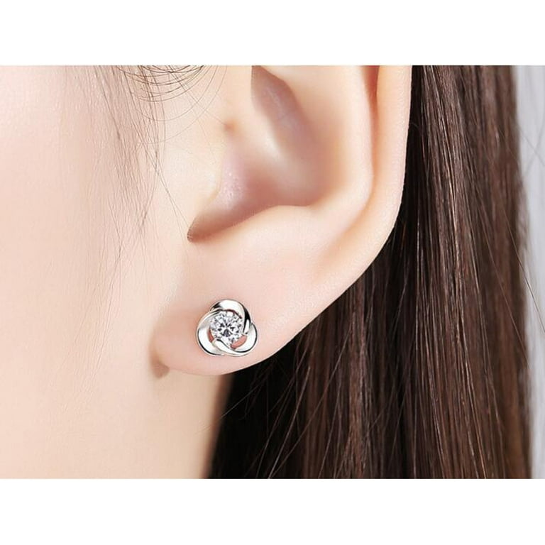 Cubic zirconia shop stud earrings walmart