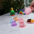 thumbnail image 4 of TIMIFIS Silicone House Set Children's Tea Set for Their Imaginative Role Play Realistic Teapots with Cups Saucers Creamer Spoons and Dessert Items Gifts Education, 4 of 6