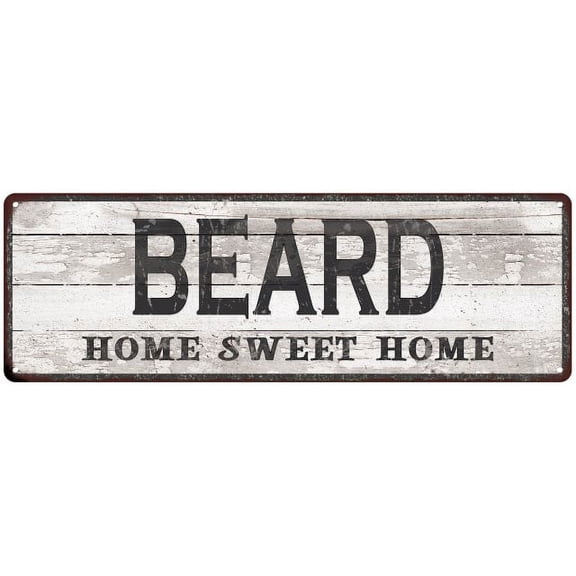 BEARD Home Sweet Home Country Look 6x18 Metal Sign 106180045291