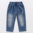 thumbnail image 6 of UJNDER Boys Striped Denim Pants Casual Vintage Style Loose Fit Jeans for Autumn Kids Boys Pants,Dark Blue_001,5-6 Years, 6 of 8
