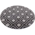 thumbnail image 2 of Moroccan Boho Vintage Area Rugs Fluffy Plush Circle Rug Washable Retro Area Rugs Shaggy Carpet Mat for Bedroom Living Room, 2.6 ft, Grey, 2 of 3