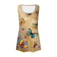 thumbnail image 6 of YUGYXL Womens Plus Size Sleeveless T Shirts Basic Crewneck Tank Top Tee Summer Casual Workout Fashion Floral Print Y2K Clothes Multicolor,XXL, 6 of 6