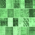 thumbnail image 1 of Ahgly Company Indoor Square Patchwork Emerald Green Transitional Area Rugs, 8' Square, 1 of 4