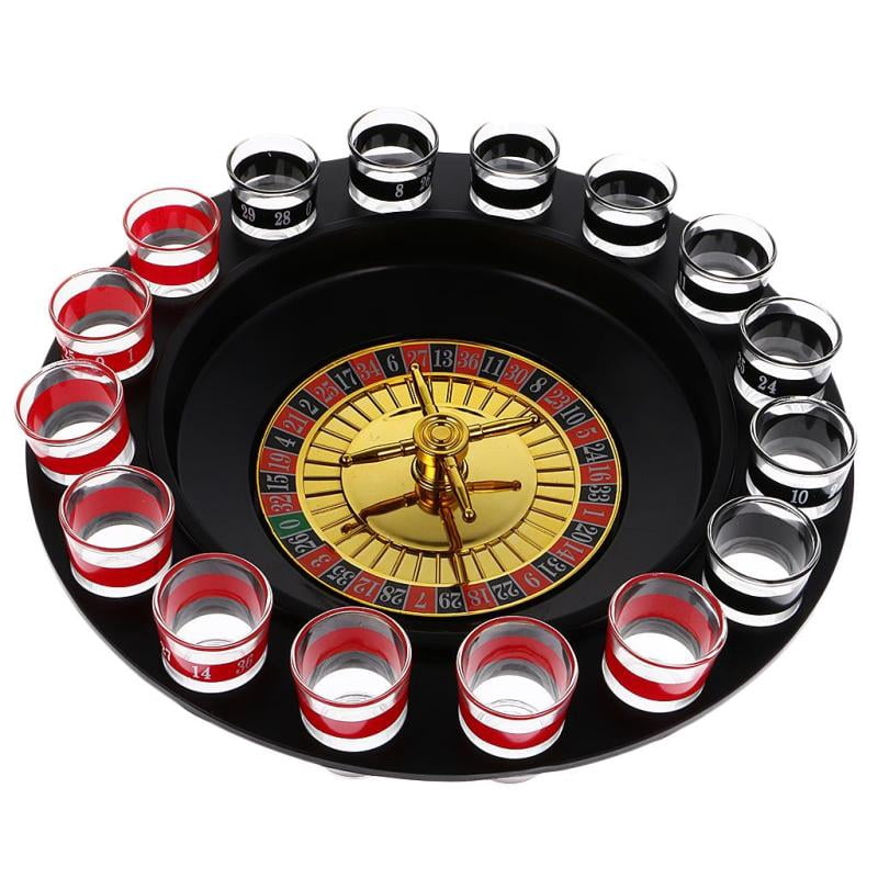 Novelty Drinking Roulette Set Wine Game with Casino Shot Glass for Night  Bar Party Game 2-8 Players
