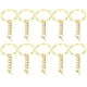 thumbnail image 4 of 10 piezas llavero aleación llavero anillo piezas con tornillo ojo Pin conector accesorios DIY oro 25mm/1in, 4 of 14