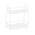 thumbnail image 2 of Especiero de dos niveles, estante independiente para gabinete de cocina, baño de acero inoxidable Blanco, 2 of 9