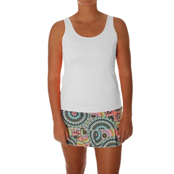 Sofibella Women's X Tank Top (White, Small)