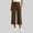 Brown, variant on Women's High Rise Wide Waistband Straight Leg Wide Leg Capri Pants, Structured Fit for Daily Commute Office Wear Green S