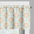 thumbnail image 3 of Ambesonne Oriental Window Valance, Snowflake Like Mandala, 54" X 12", Apricot and Dark Seafoam, 3 of 5