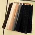 thumbnail image 4 of Lilgiuy Summer Casual Skirt for Women's Pattern Knitting Sweater A-line Skirt Mid Length Skirt Pleated Skirt, 4 of 5