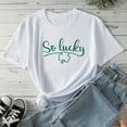 thumbnail image 2 of Honeeladyy Sales Online Women St Patricks Day Shirt Irish Clover T Shirts Gnomes Holding Shamrock Graphic Tees Cute Leopard Plaid Top, 2 of 3