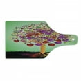 thumbnail image 1 of Tree of Life Cutting Board, Colorful Magic Love Tree Blossomed Heart and Round Leaves and Roots Life Theme, Tempered Glass Cutting and Serving Board, Wine Bottle Shape, Multicolor, by Ambesonne, 1 of 1