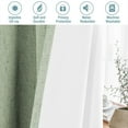thumbnail image 6 of H.VERSAILTEX Linen Blackout Curtains, Grommet Thermal Curtains, 52" x 108", 2 Panels, Sage Green, 6 of 6