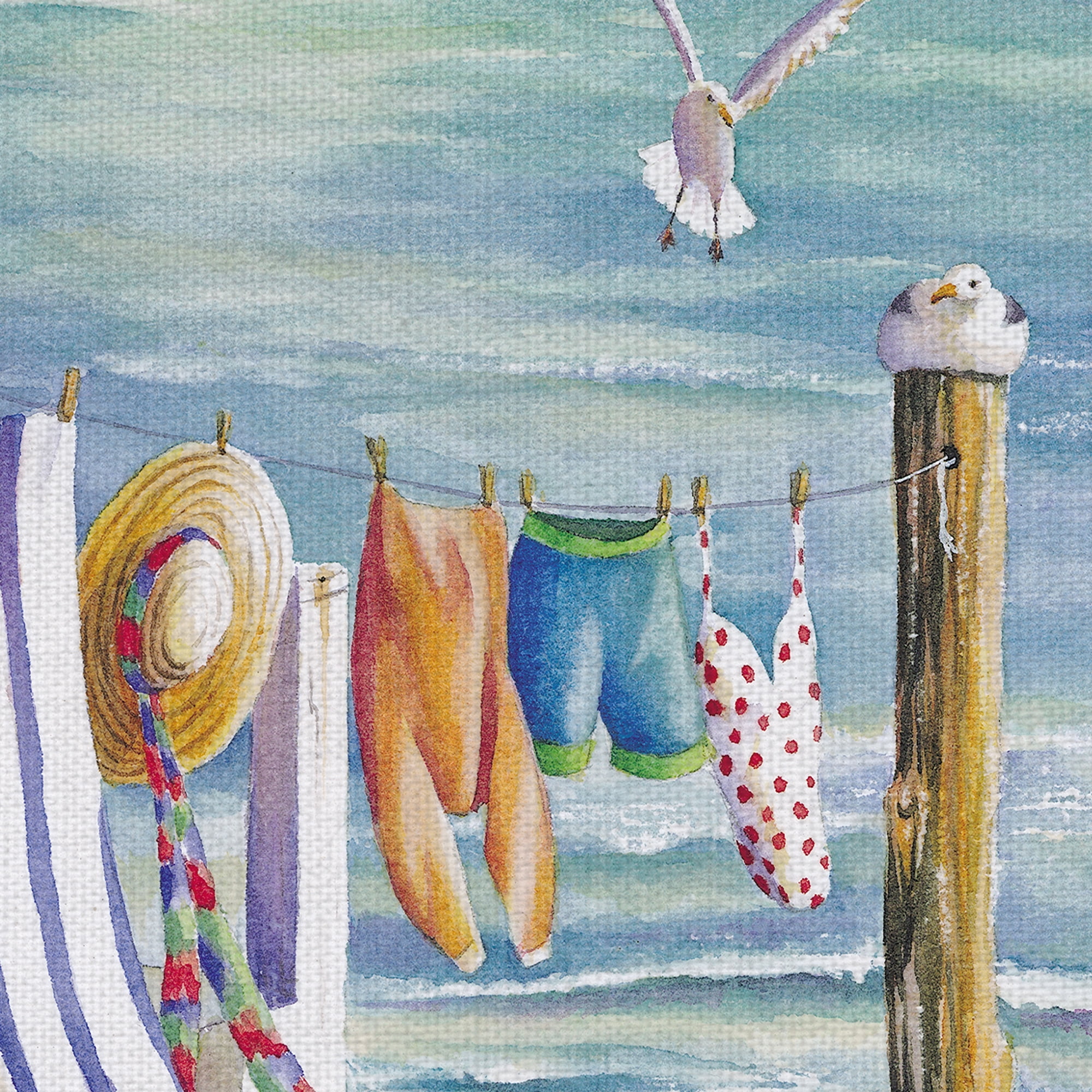 Masterpiece Art Gallery Windblown Beach House by Kathleen Denis Canvas Art Print 22" x 28"