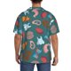 thumbnail image 3 of Balery cute Skull organ Camisa Casual de Manga Corta con Botones para Hombre, Texturizada, Estilo Cubano, para Playa, Verano-Large, 3 of 5