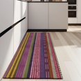 thumbnail image 4 of Purple Boho Tribal Stripes and Hearts Pattern Kitchen Rug Mat,Kitchen Runner Rugs Non Skid Washable,Decorative Kitchen Floor Mats for Kitchen,Sink,Laundry,17"X47", 4 of 5