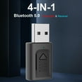 thumbnail image 6 of 4 IN 1 5.0 Bluetooth Adapter USB Wireless Bluetooth Sender Receiver Music Audio for TV Portable 3.5mm AUX Adaptor, 6 of 9