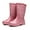 Pink, variant on Woobling Women's Rubber Boot Wide-Calf Rain Boots Slip Resistant Garden Shoes Comfort Mid Calf Bootie Work Waterproof Booties Blue 8