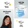 thumbnail image 7 of ProtectX Safety Reading Glasses for Women Men, UV Protection goggles, Anti-Impact Lightweight Glasses, Anti-Fog & Scratch-Resistant, Charcoal Clear, +2.0, 7 of 7