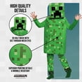 thumbnail image 4 of Disguise Costumes Creeper Costume Minecraft de Luxe, Vert, Moyen (7-8), 4 of 6
